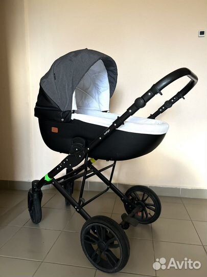 Коляска 2 в 1 indigo эко кожа