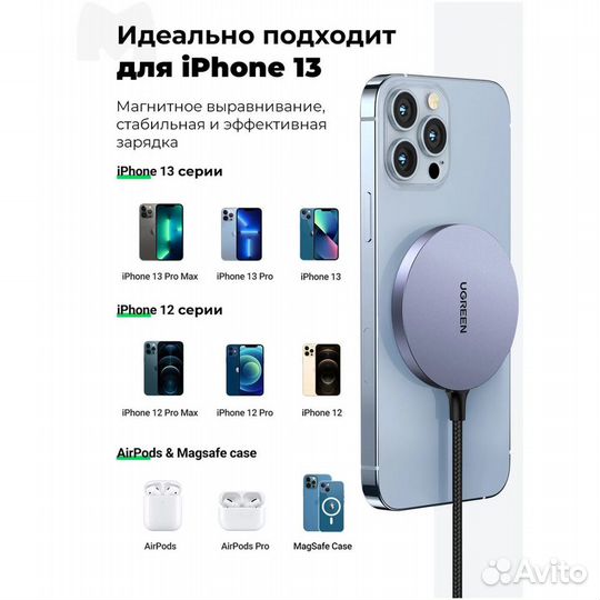 Беспроводная зарядная панель Ugreen CD245 #395407