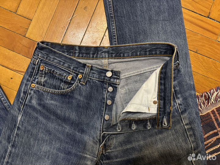 Джинсы Levis 501 w32 x l36 винтаж
