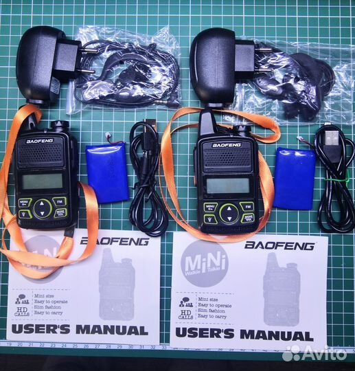 Рации 2шт. Baofeng BF-T1 с Российскими частотами