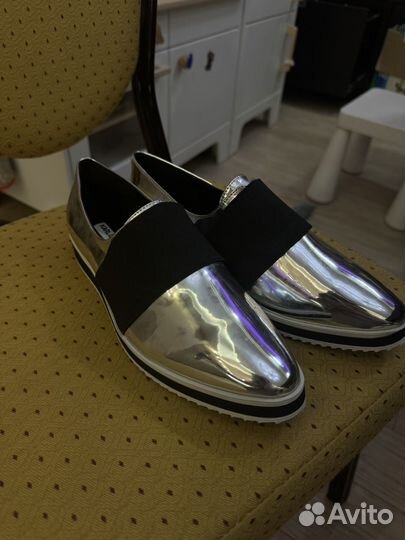 Серебряные ботинки karl lagerfield