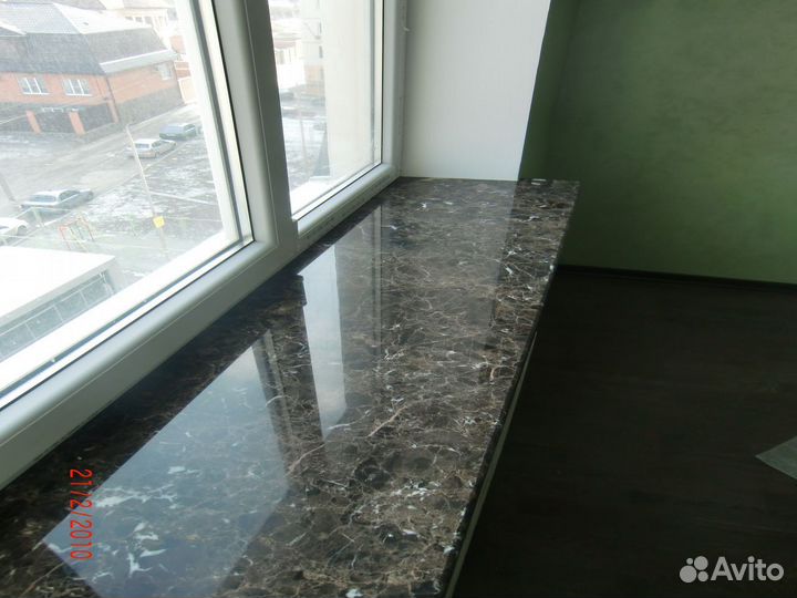 Подоконник, камень и цвет на выбор