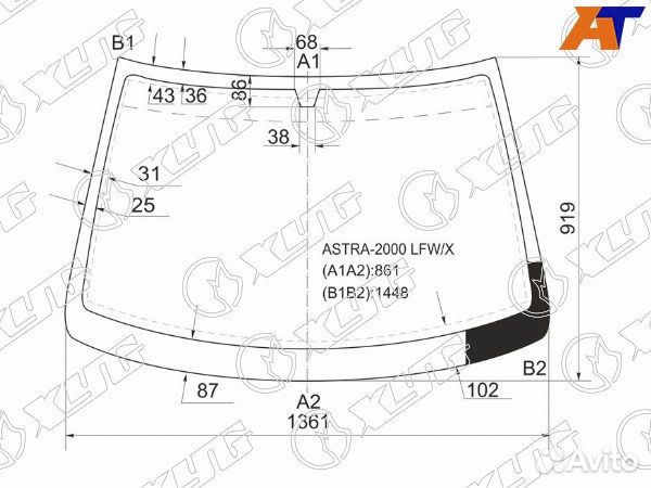Стекло лобовое chevrolet viva
