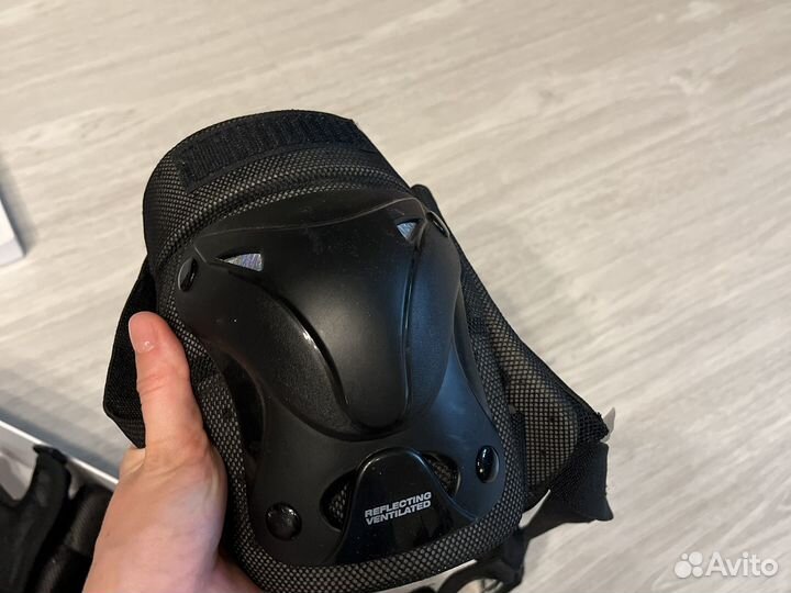 Ролики reaction 43 мужские с защитой бу