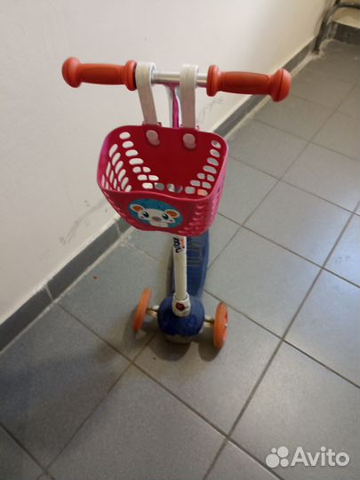 Самокат + корзинка декатлон детский Oxelo