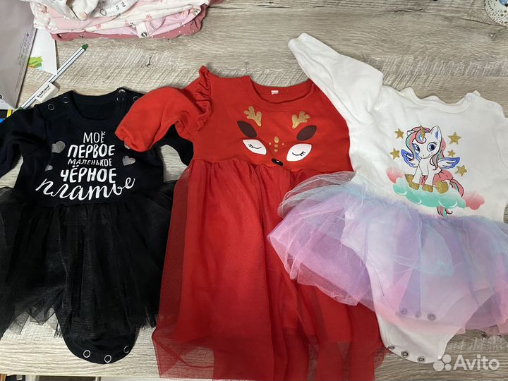 Вещи на девочку пакетом 68-74 23шт