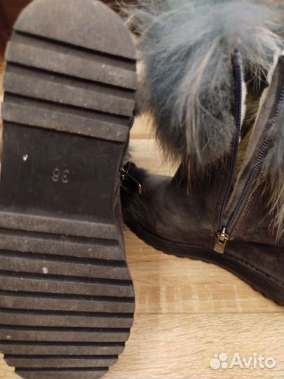 Зимние модные женские ботильоны на танкетке