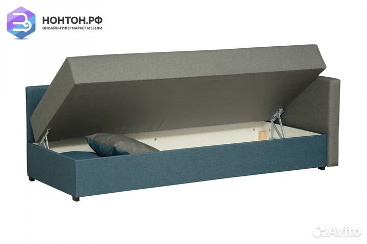 Диван Мальта серый / синий