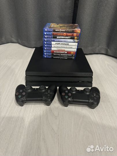 Ps4 pro 1tb +12 игр 7208b