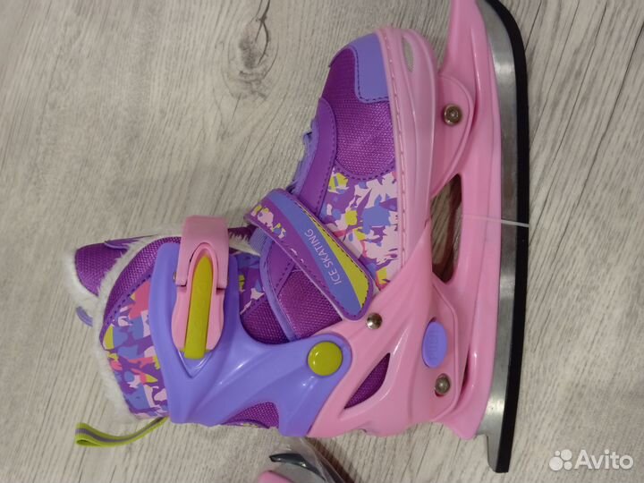 Коньки детские раздвижные 33 34 35 36