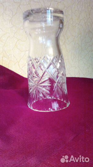 Ваза для цветов бу хрустальная