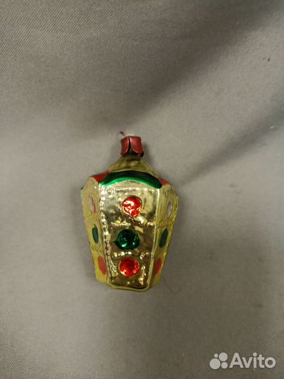 Елочная игрушка СССР Светофор стекло подвес