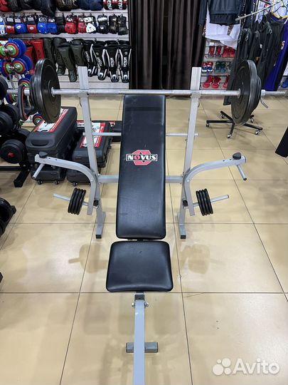 Штанга со скамьей