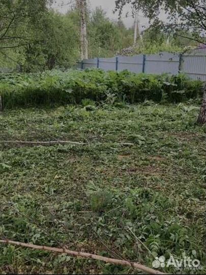 Покос травы,спил деревьев