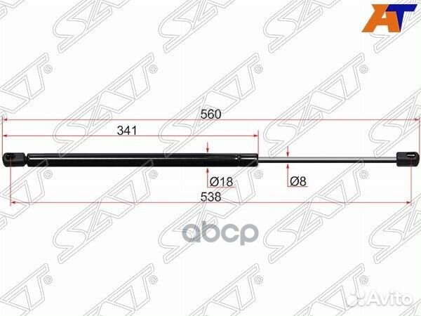 Амортизатор капота volkswagen touareg 03-10 ST