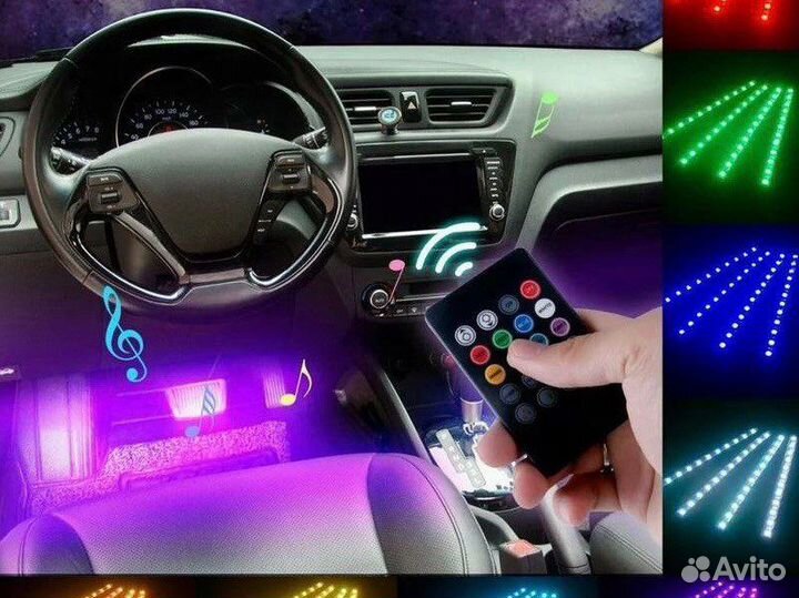 Подсветка в салон автомобиля. Подсветка в ноги