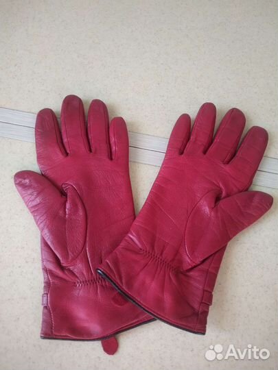 Перчатки кожаные женские