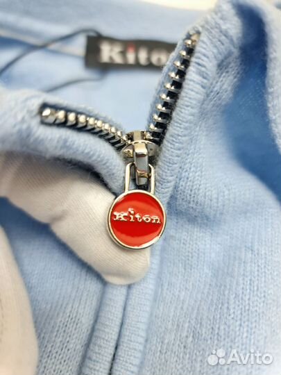 Поло Kiton из плотной шерсти с длинным рукавом