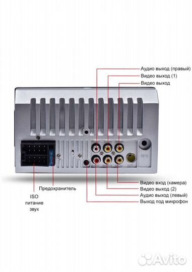 Автомагнитола 2 DIN с экраном 7, USB и Bluetooth