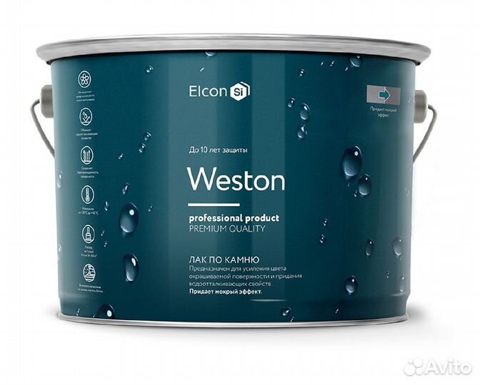 Лак по камню Elcon Weston 9 л прозрачный