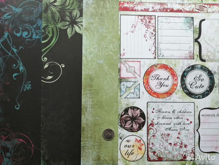 Бумага для скрапбукинга BoBunny (от 1 листа)