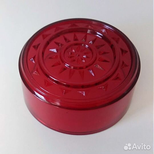 Шкатулка красное стекло винтаж СССР