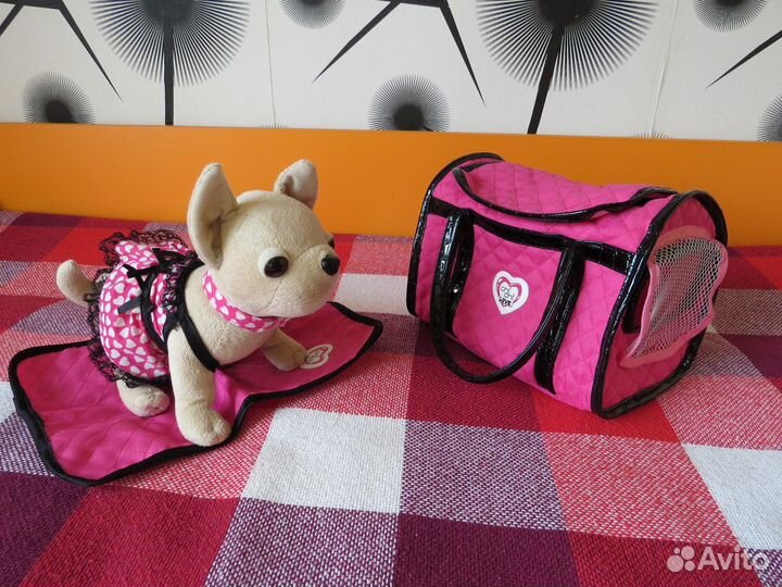 Собачка Чичилав в Кожаной сумке с Ковриком