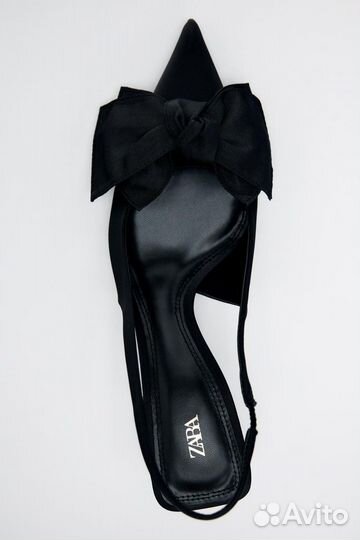 Туфли-лодочки на высоком каблуке С бантиком Zara