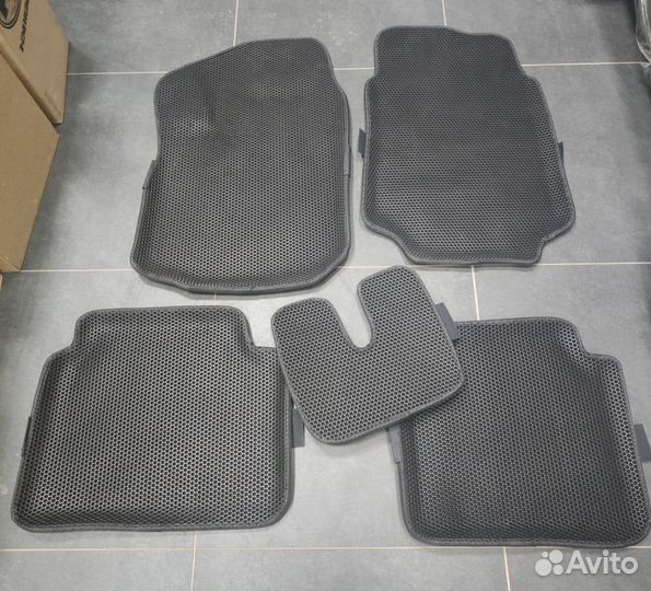 Коврики Ева Эва EVA Нива с бортами черные