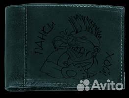 Бумажник для неформалов с тиснением 