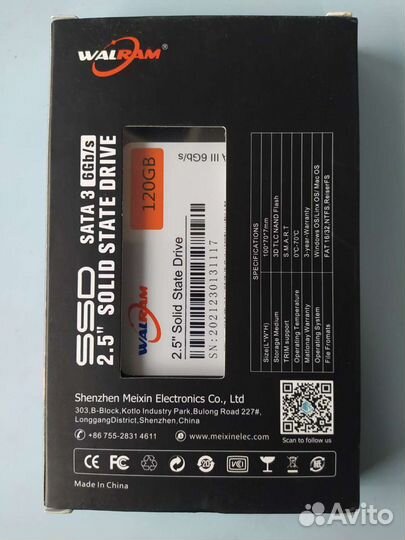 SSD sata3 120GB 2,5