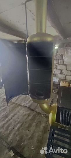 Мангал, коптильня с местом под казан