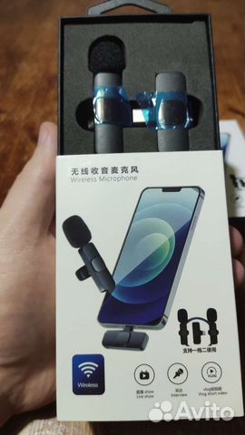 Беспроводной петличный микрофон для android/iPhone