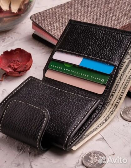 Кошелек картхолдер женский натуральная кожа naveka