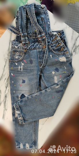 Комбинезон джинсовый 98