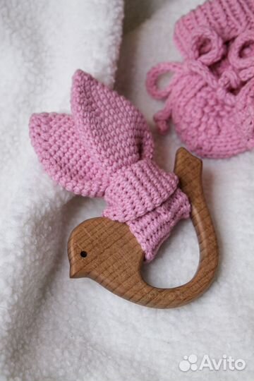 Деревянные грызунки, погремушки