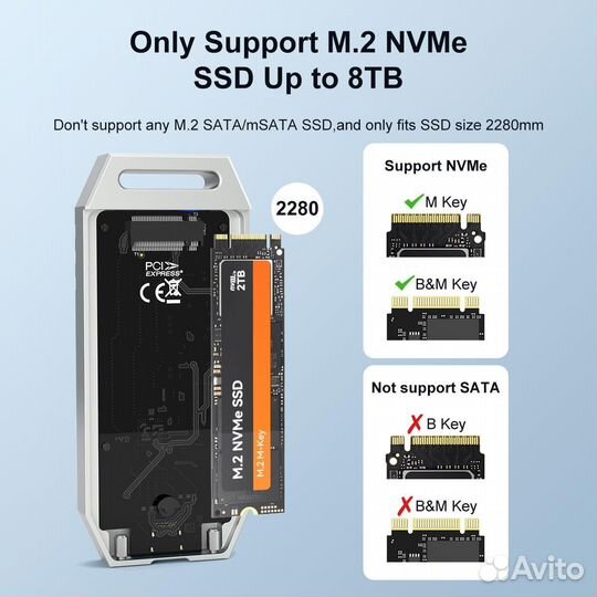 Maiwo 40 Гбит/с внешний корпус для SSD USB4.0
