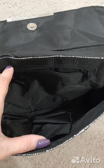 Блестящий клатч новый