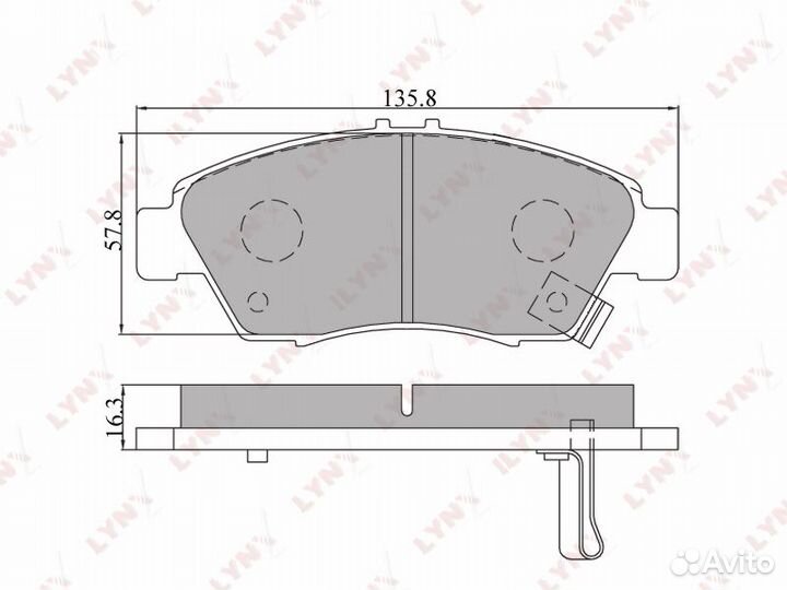 Колодки тормозные передние honda Civic 05/CRX 92-98