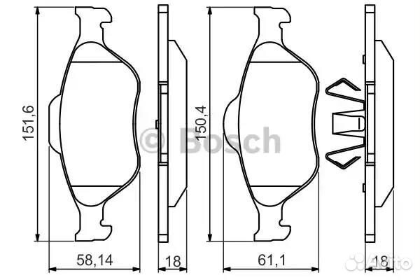 0986495220 Колодки тормозные дисковые перед