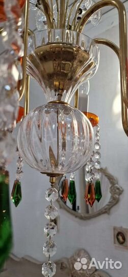 Хрустальная люстра. Яблонекс. Латунь