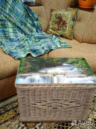 Сундук плетеный для дома и дачи