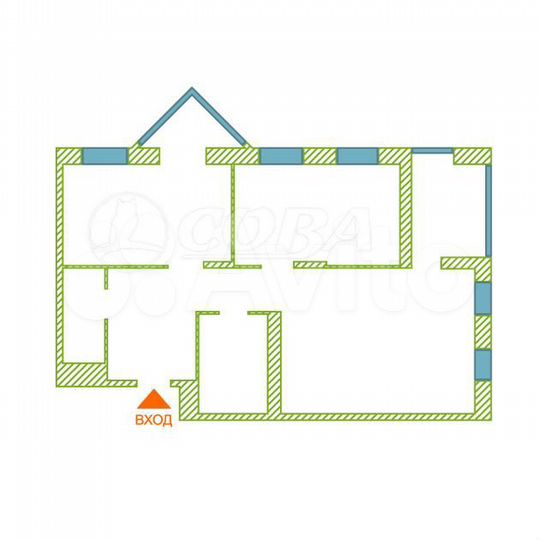 2-к. квартира, 62,8 м², 4/7 эт.