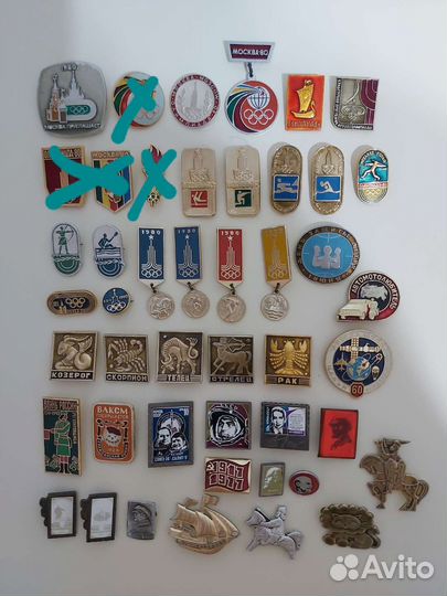 Значки СССР олимпиада 80. Ленин. Космос