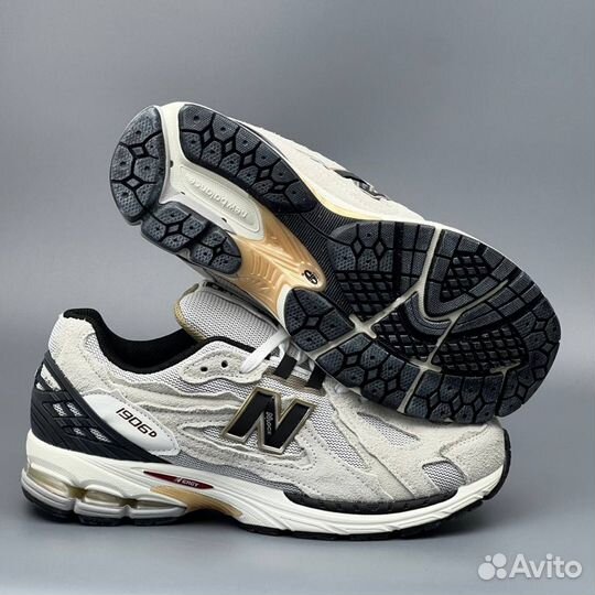 Серебристые New Balance 1906 стильные