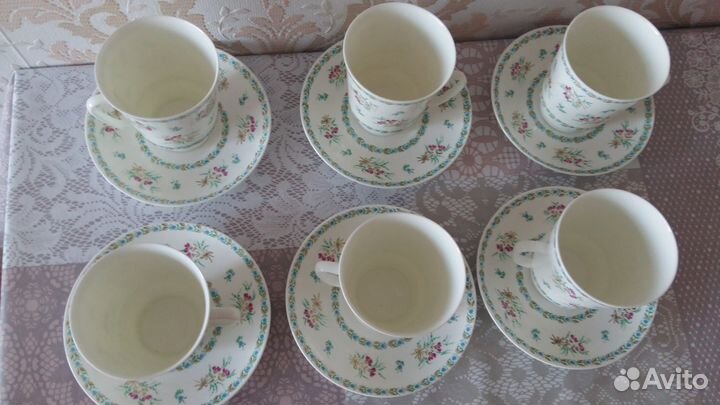 Кофейные пары лфз 6 шт тонкий фарфор