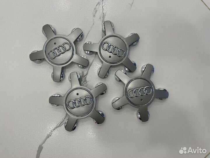 Колпачки в диски Audi 135 мм графитовые краб