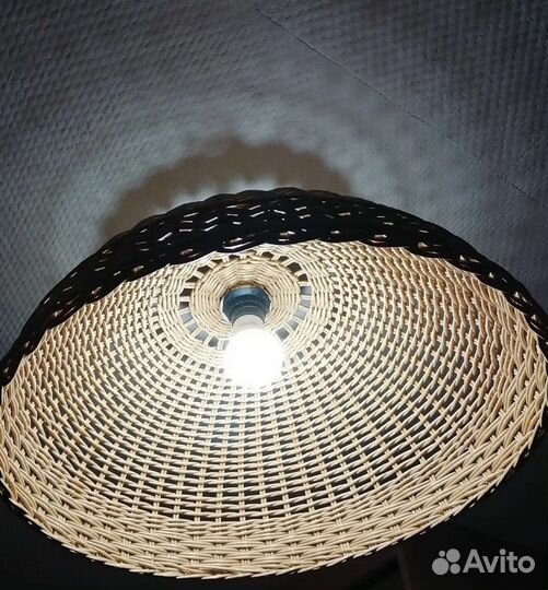 Абажур плетёный