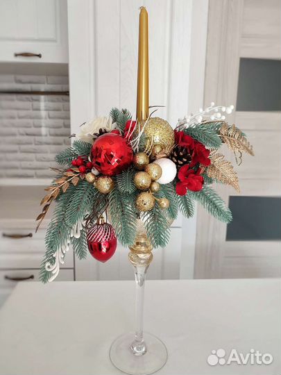 Новогодний декор, подсвечник, подарок