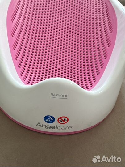 Горка для купания angelcare ярко розовая